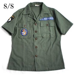 USタイプ OG-107 ファティーグシャツ カスタム AIR FORCE “A”　半袖 13　1/2（レディースフリー） - 拡大画像
