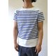 フランスタイプ ボーダーシャツ 半袖 3色 JT043YN ホワイト×ネイビー S 【 レプリカ 】  - 縮小画像2