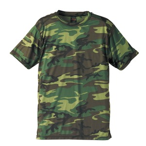 吸汗速乾ドライクールナイス カモフラージュ Tシャツ（ 迷彩 Tシャツ） CB6589 ウッドランド Sサイズ - 拡大画像
