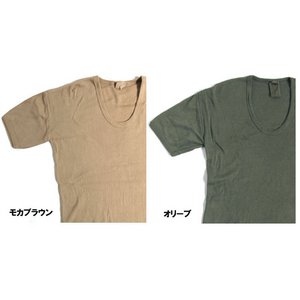 東ドイツタイプ　ＵネックＴシャツ　JT039YD　オリーブ サイズ5　【レプリカ】 - 拡大画像