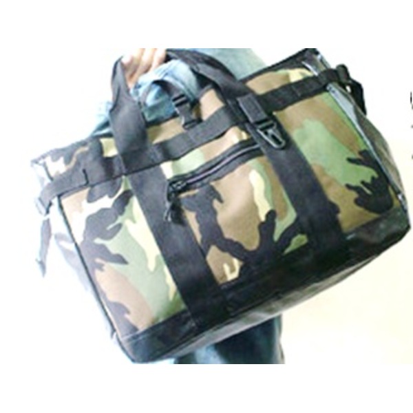 アメリカ軍 トートバッグ/鞄 25L ポリエステルキャンバス地/ラバー 防水加工 BH062YN ブラック レプリカ