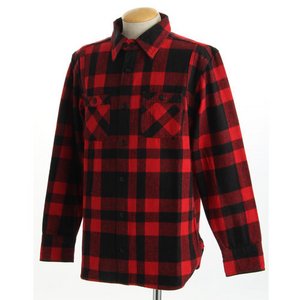ヘビーフランネルチェックシャツ　CB1275　レッド　　M