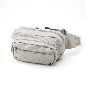 PUレザー　ボディー＆ウェスト　2WAYバック　BAG013　ライトグレー