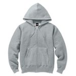12.5ｏｚヘビーウェイト裏起毛フルジップパーカ　2221　ヘザーグレー　Mサイズ