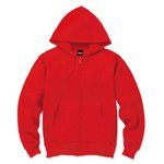 12.5ｏｚヘビーウェイト裏起毛フルジップパーカ　2221　レッド  XLサイズ