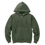 12.5ｏｚヘビーウェイト裏起毛フルジップパーカ　2221　カーキ XLサイズ