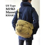 USタイプ　帆布製Ｍ１９３６マセット　2ＷＡＹバック　BS133YN　カーキ　【レプリカ】