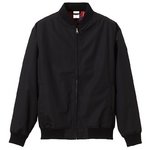 撥水加工＆防風アクリルコーティング加工Ｔ／Ｃスタジアムジャケット CB7077 ブラック L