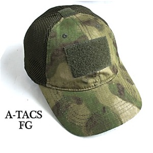 吸汗速乾 米軍 タイプタクティカル最新鋭 カモメッシュキャップ（ 迷彩帽子） HC044YN A-TAC S（FG） 【 レプリカ 】  - 拡大画像