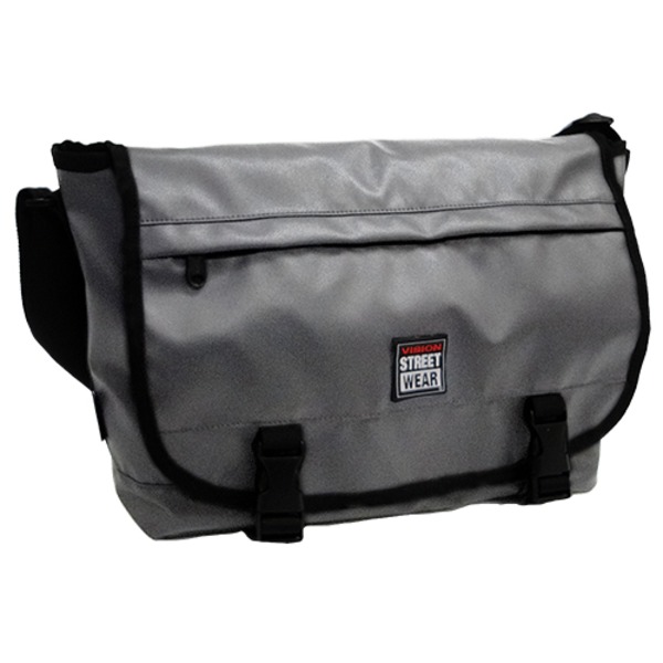 VISION STREET WEAR ウェスト固定ベルト付メッセンジャーバッグ VSBL-400 ウェスト固定ベルト付メッセンジャーバッグ VSBL-400 グレーf00