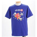 むかしむかし アニメコラボ!サッカーW杯日本代表応援Tシャツ 【11番 チョッパー】 ジャパンブルー 3L