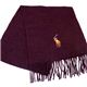 POLO　Ralph　Lauren（ポロ　ラルフローレン）　カラーポニーマフラー　COLD　WEATHER　600　WINE