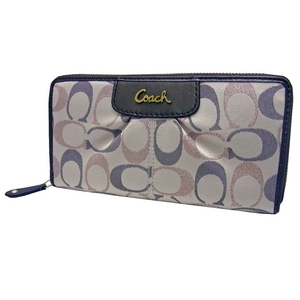 COACH（コーチ）シグネチャーラウンドファスナー長財布 F48191 B4AKD