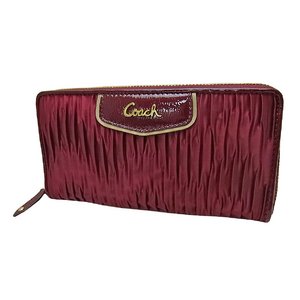 COACH(コーチ)ラウンドジップ長財布 F48115 B4/BX ワイン