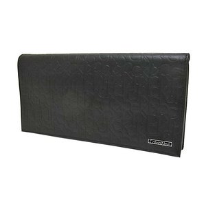 CalvinKlein(カルバンクライン)74283BK ロゴ型押しレザー長財布 ブラック