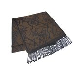 VIVIENNE WESTWOOD（ヴィヴィアンウエストウッド）オーブ柄マフラーF761-002ブラウン×ブラック
