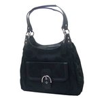 COACH (コーチ） F24742 SV/BK シグネチャーホーボーバッグ