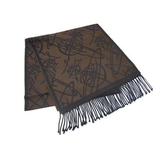 VIVIENNE WESTWOOD(ヴィヴィアンウエストウッド)オーブ柄マフラーF761-002ブラウン×ブラック