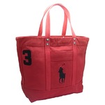 POLO RALPH LAUREN（ポロラルフローレン） キャンバス トートバッグ BIG PONY 4QJ PARK AVENUE RED