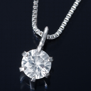 純プラチナ 0.1ctダイヤモンドペンダント/ネックレス ベネチアンチェーン 商品画像