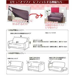 【ピッタリフィット ソファカバー｜肘(ひじ)有の２人掛用】画像４