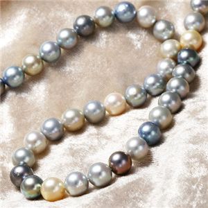 あこや真珠 9-9.5mm マルチカラーネックレス  - 拡大画像