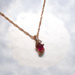 K18PGルビー0.2ct ダイヤモンドペンダント