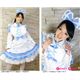 ロリータアリスメイド服セット（リボンカチューシャ ブラウス 付け袖 スカート エプロン パニエ） - 縮小画像2