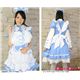 ロリータアリスメイド服セット（リボンカチューシャ ブラウス 付け袖 スカート エプロン パニエ） - 縮小画像3