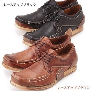 BOTCH サンドイッチラバーソール レザーシューズ 2682 レースアップ ブラック 42(26.0cm) - 拡大画像