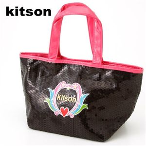KITSON(キットソン) Sequin Mini Tote ブラック×ピンク