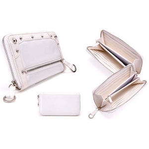 SENOFICH（セノ・フィッチ） PVC & エナメルラウンド長財布 SF25 WHITE