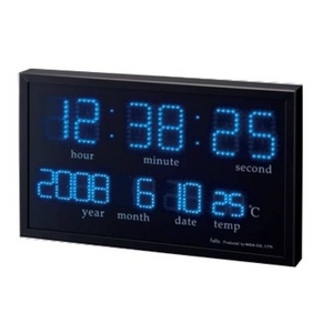 Felio（フェリオ） アギラ 温度計付きデジタル掛け時計 FEW120BK  - 拡大画像