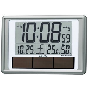 セイコークロック  デジタル表示 ソーラー電波置き掛け時計SQ425S