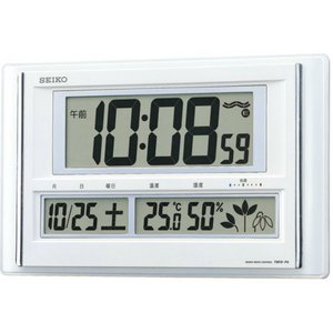 セイコークロック 快適度表示つき デジタル電波置き掛け時計 SQ413W