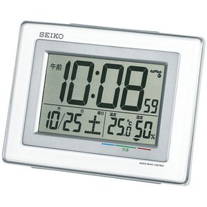 SEIKO CLOCK(セイコークロック) 快適度表示つき デジタル電波置き掛け時計 SQ686W - 拡大画像