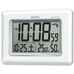 SEIKO CLOCK(セイコークロック) 温湿度表示機能付 掛置き兼用電波時計SQ424W - 拡大画像