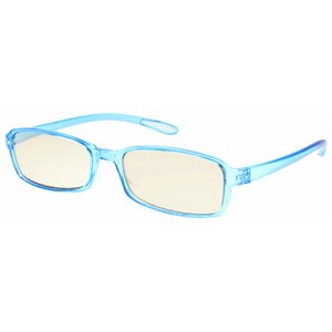 スイートアイ メラニンレンズ 度付きPC眼鏡　SE01 aqua アクア ブルー 青 +0.50 - 拡大画像