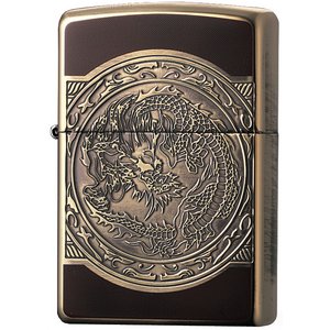 ジッポー(ZIPPO) アンティーククレスト ドラゴン 2BIBW-ACDR ブラウン/ゴールド