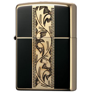 ジッポー(ZIPPO) ベネチアンデザイン 200WT-BK3 ブラック/ゴールド