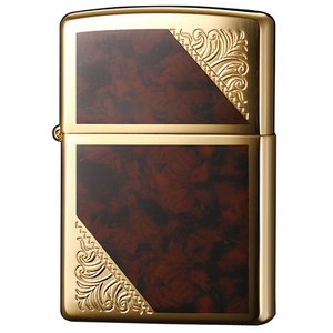 【訳あり・在庫処分】ジッポー(ZIPPO) ベネチアンデザイン 2GW-BM ブラウン/ゴールド