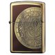 ジッポー(ZIPPO) アンティーク調クレスト 2BIBW-ACYR ブラウン/ゴールド