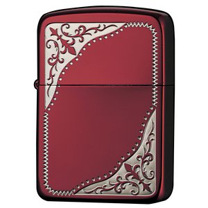 ジッポー(ZIPPO) ゴシックデザイン 41SRED-GO1 レッド/シルバー