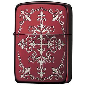 ジッポー(ZIPPO) ゴシックデザイン 41SRED-GO2 レッド/シルバー