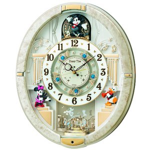 SEIKO CLOCK(セイコークロック) ミッキー＆フレンズ 電波からくり掛け時計 FW574W - 拡大画像