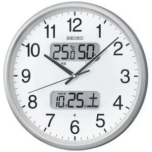 SEIKO CLOCK(セイコークロック) 電波掛時計 スタンダード(液晶表示付き) KX383S - 拡大画像