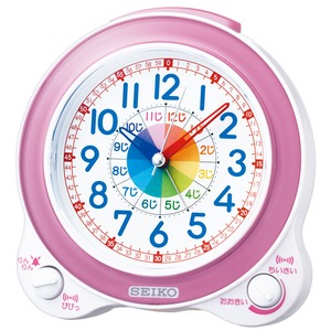 SEIKO CLOCK(セイコークロック) 目覚まし時計 知育時計 KR887P 薄ピンク - 拡大画像