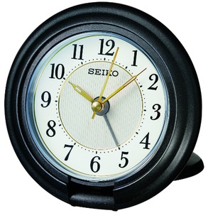 SEIKO CLOCK(セイコークロック) 目覚まし時計 トラベラ QQ637K ブラック - 拡大画像