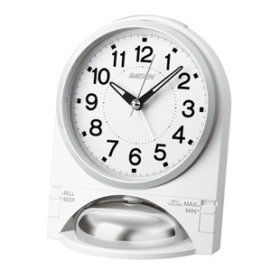 SEIKO CLOCK(セイコークロック) 目覚まし時計 ライデン NR436W ホワイト - 拡大画像