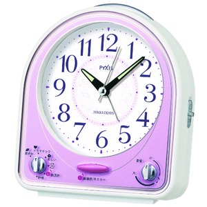 SEIKO CLOCK(セイコークロック) 目覚まし時計 メロディアラーム NR435P ピンク - 拡大画像